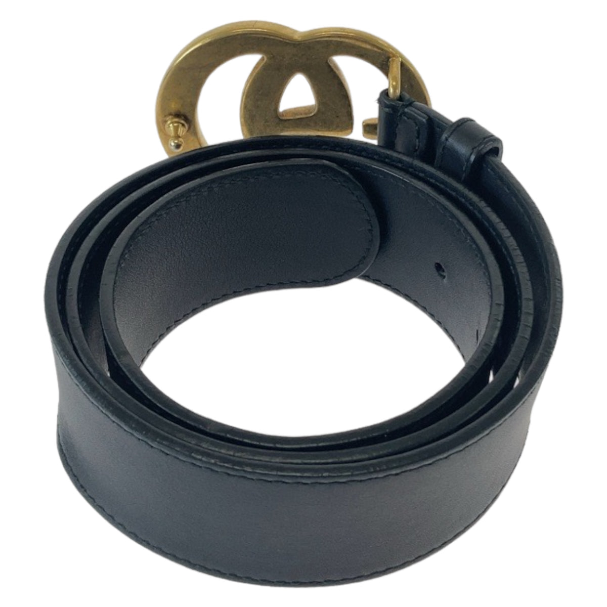 Luxury Gucci Trending 2025 Leather GG Marmont Belt Black Gold