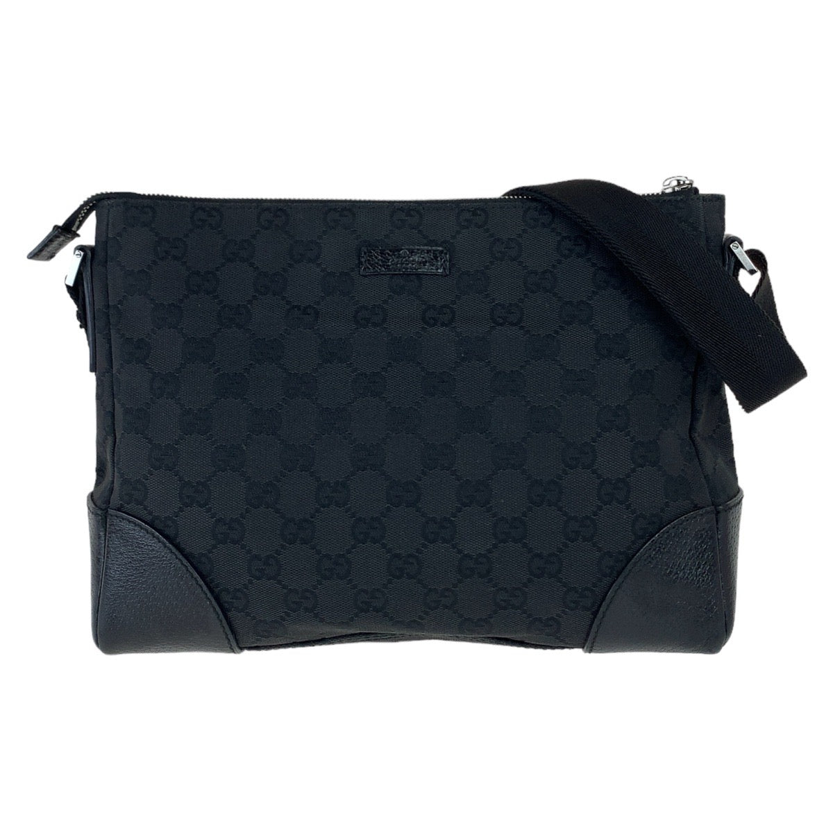 Luxury Gucci Trending 2025 GG Canvas Leather Messenger Bag Black