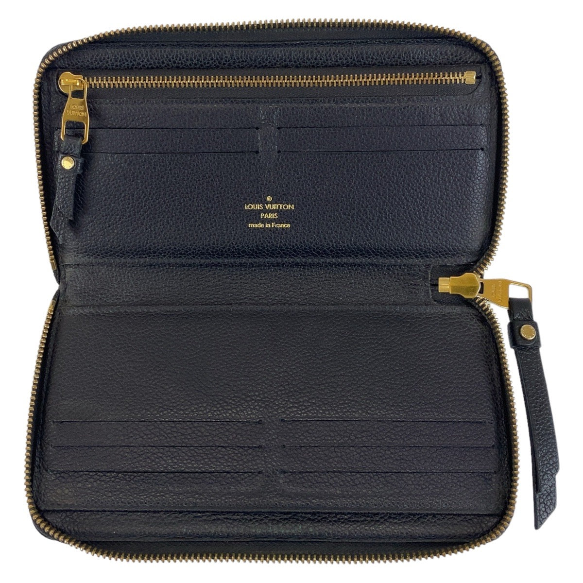 Louis Vuitton Monogram Empreinte Zippy Wallet Black M61864