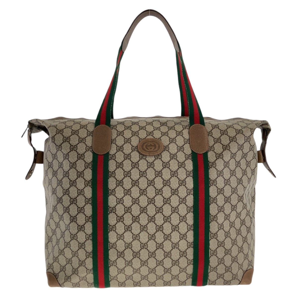 Luxury Gucci Trending 2025 Vintage GG Supreme Canvas Leather Boston Bag