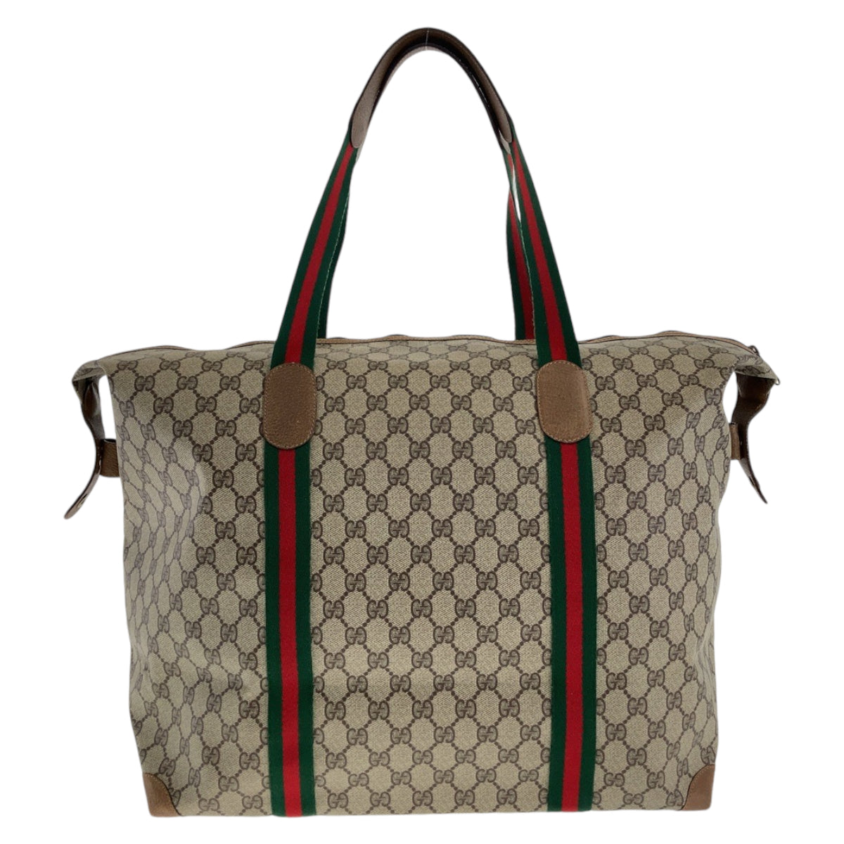 Luxury Gucci Trending 2025 Vintage GG Supreme Canvas Leather Boston Bag