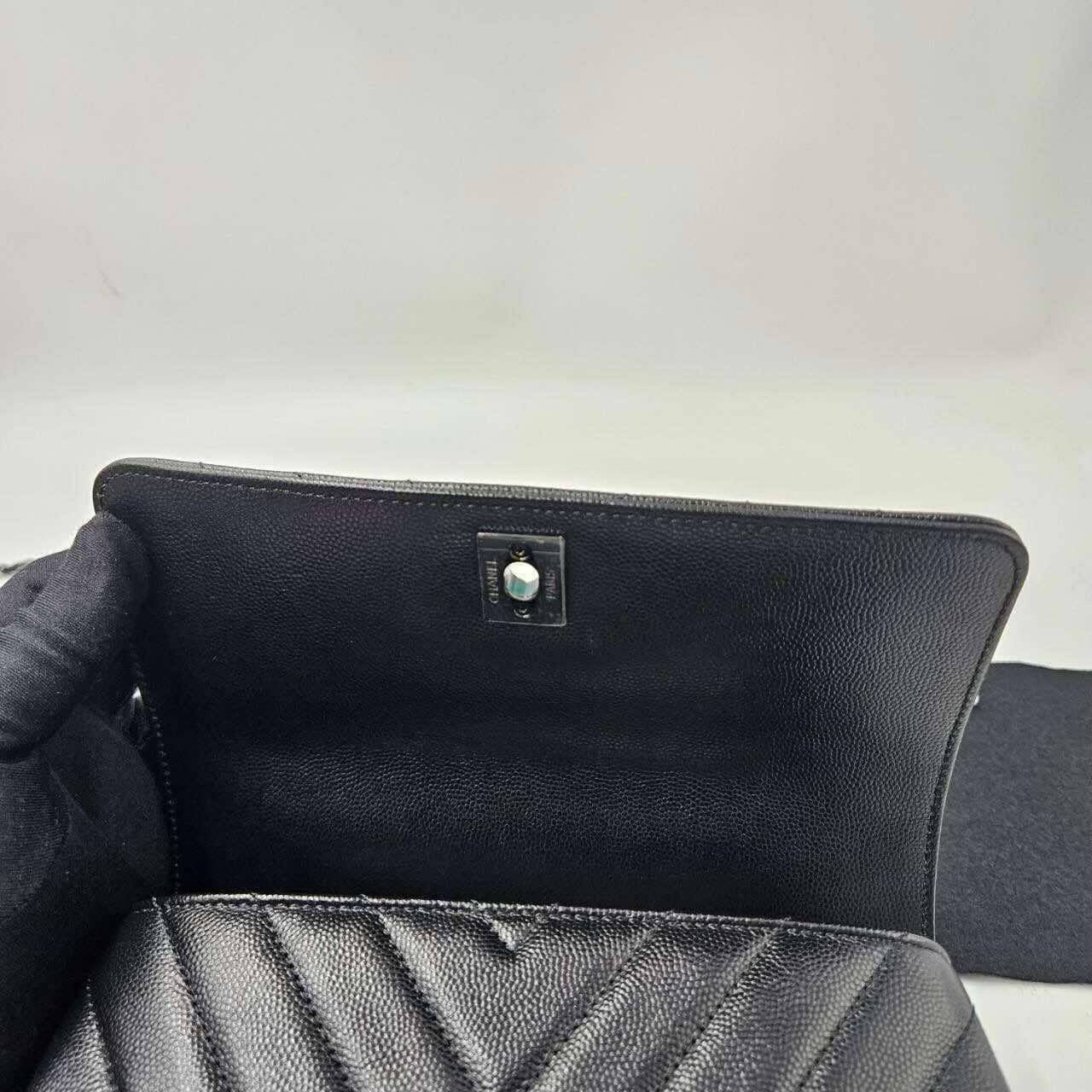 Chanel Chevron Small Caviar  Coco Top Handle Flap bag