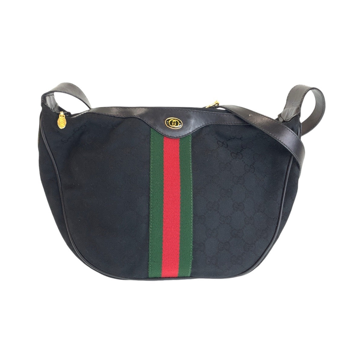Luxury Gucci Trending 2025 Vintage GG Canvas Leather Shoulder Bag