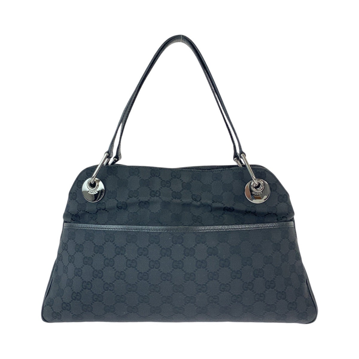 Luxury Gucci Trending 2025 Black GG Canvas Leather Tote Bag
