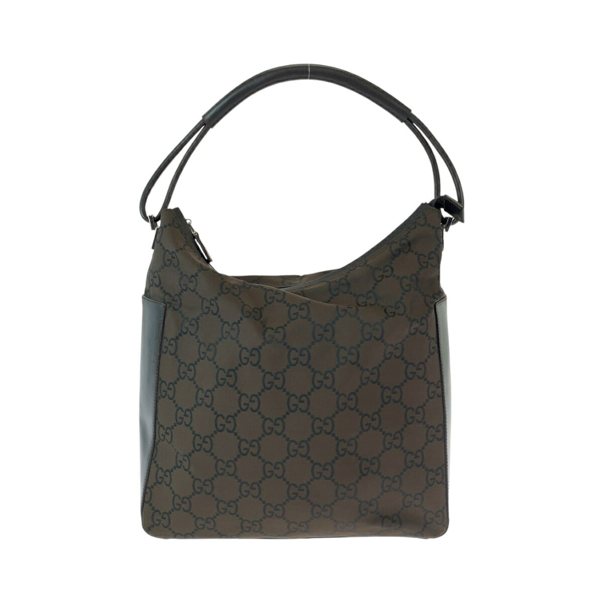 Luxury Gucci Trending 2025 Nylon Shoulder Bag Brown Silver Hardware