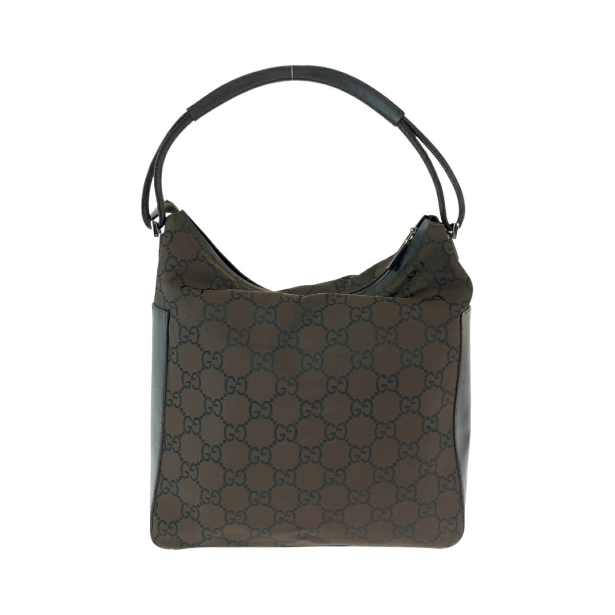 Luxury Gucci Trending 2025 Nylon Shoulder Bag Brown Silver Hardware
