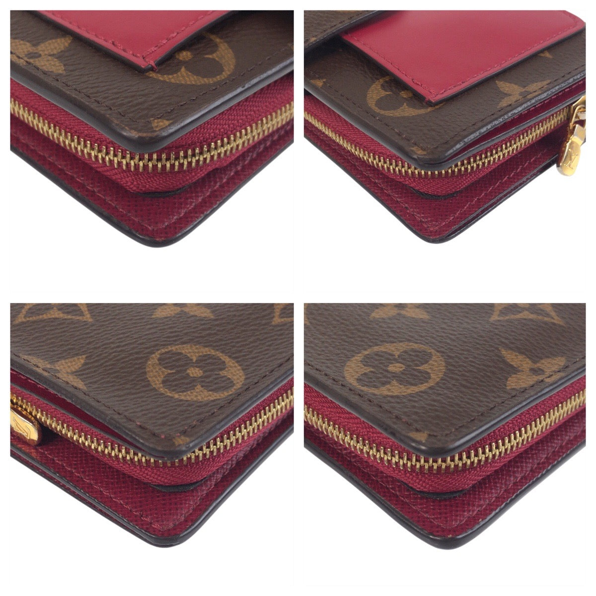 Louis Vuitton Monogram Juliette Wallet Brown Pink