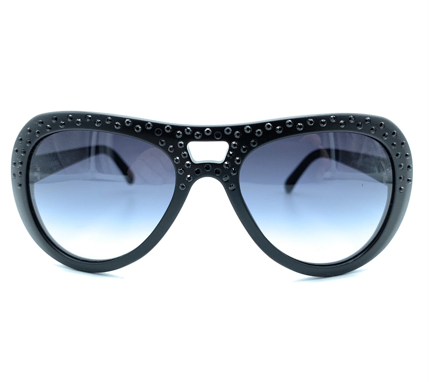 Vintage Luxury Chanel bag Swarovski Crystals Pilot Sunglasses 40921