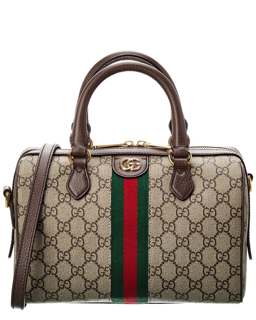 Luxury Gucci Trending 2025 Ophidia GG Small Top Handle GG Supreme Canvas & Leather Bag