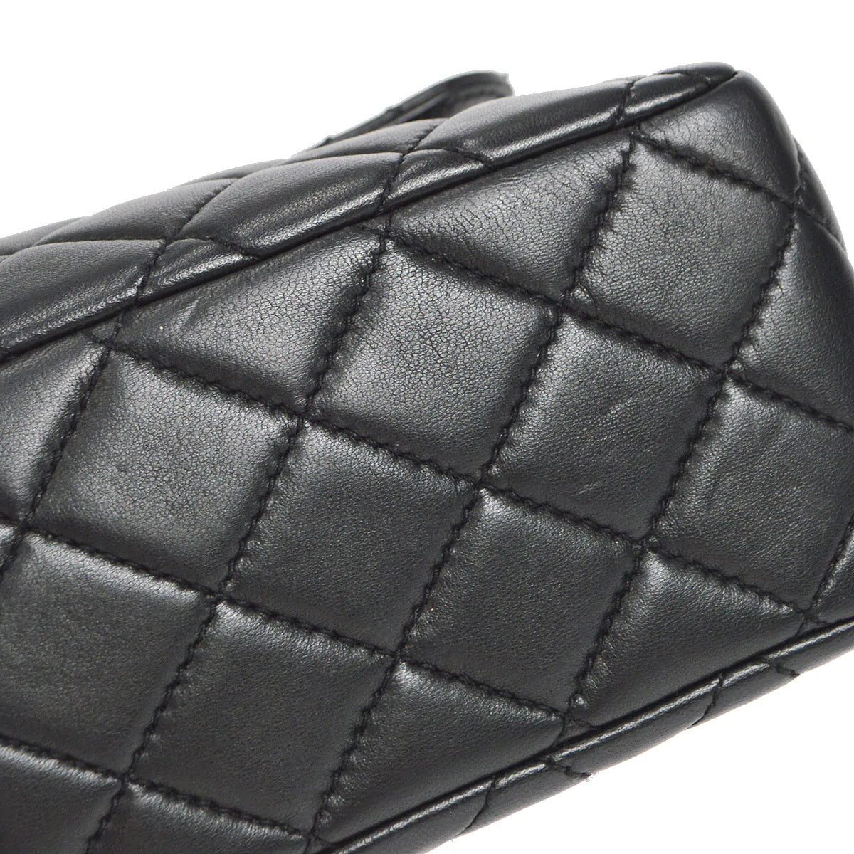 Luxury Chanel 1996-1997 Tortoiseshell Small CC Classic Flap Jumbo Black Lambskin