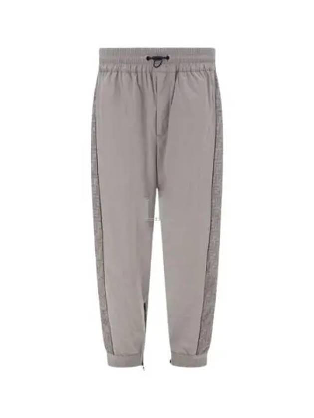 Luxury Fendi Men's Plain Logo Track Pants Grey