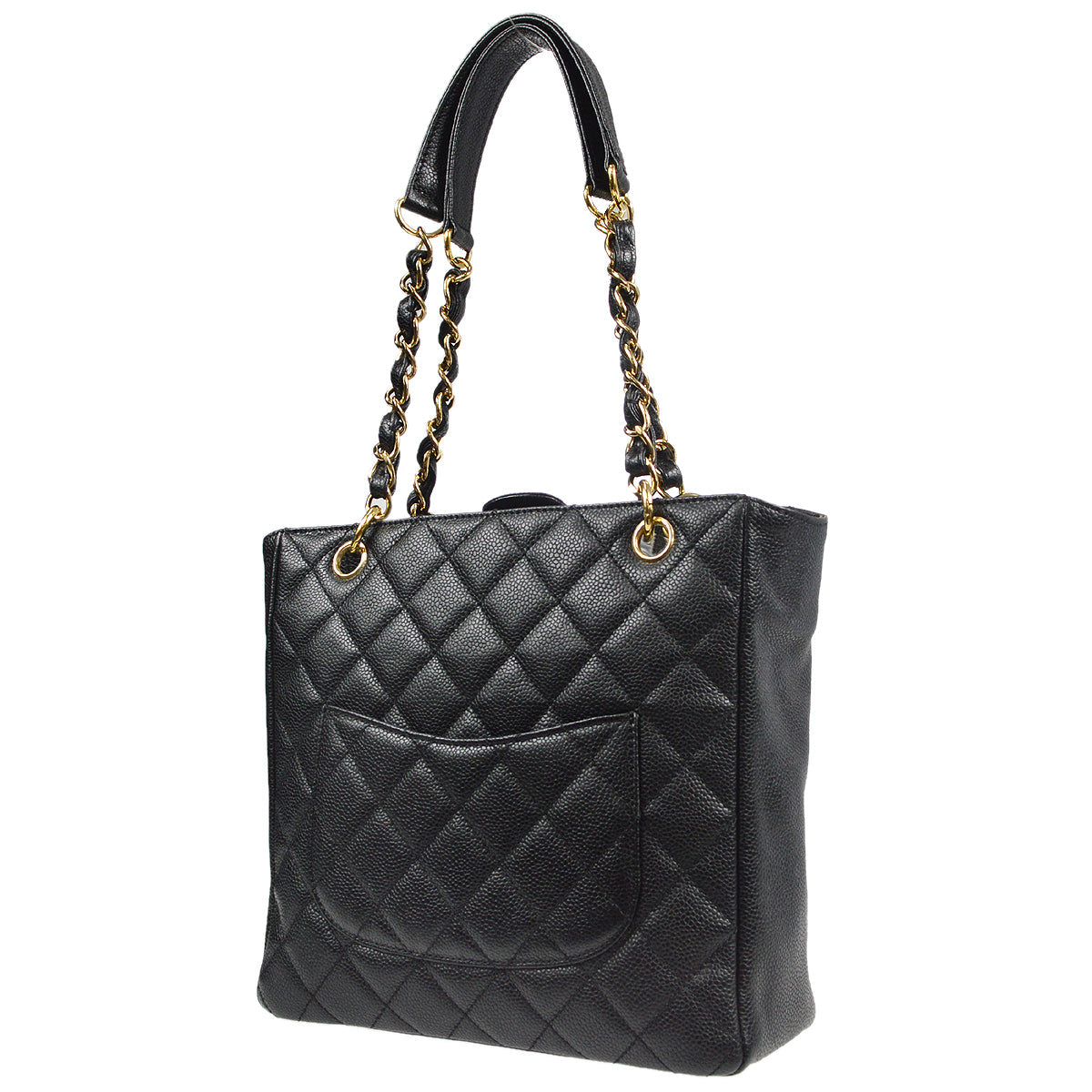 Luxury Chanel 2008-2009 Petite Shopping Tote PST Black Caviar