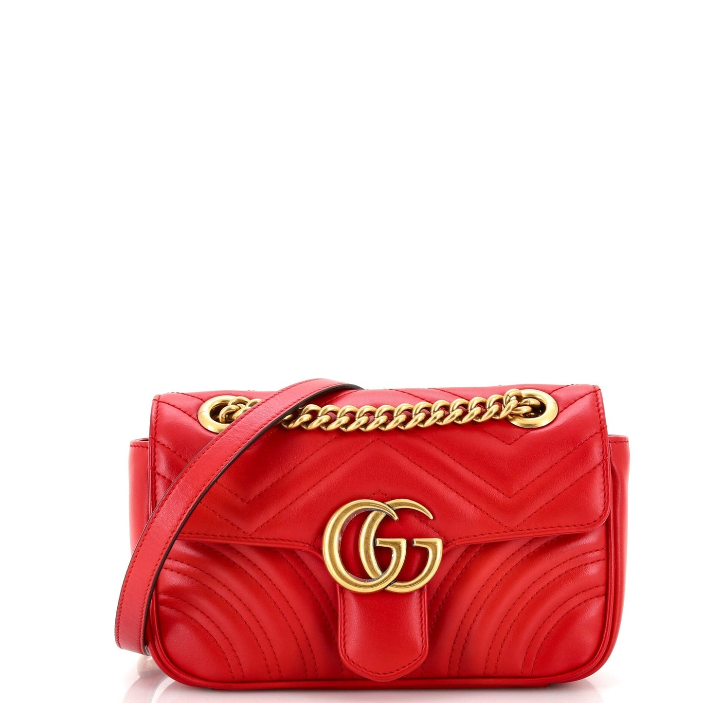 Luxury Gucci Trending 2025 GG Marmont Flap Bag Matelasse Leather Mini