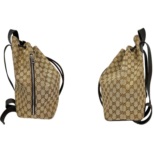 Luxury Gucci GG Supreme Drawstring Backpack