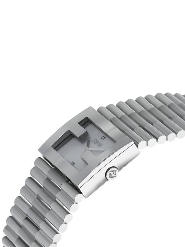 Luxury Fendi Mania FF Logo Watch Silver