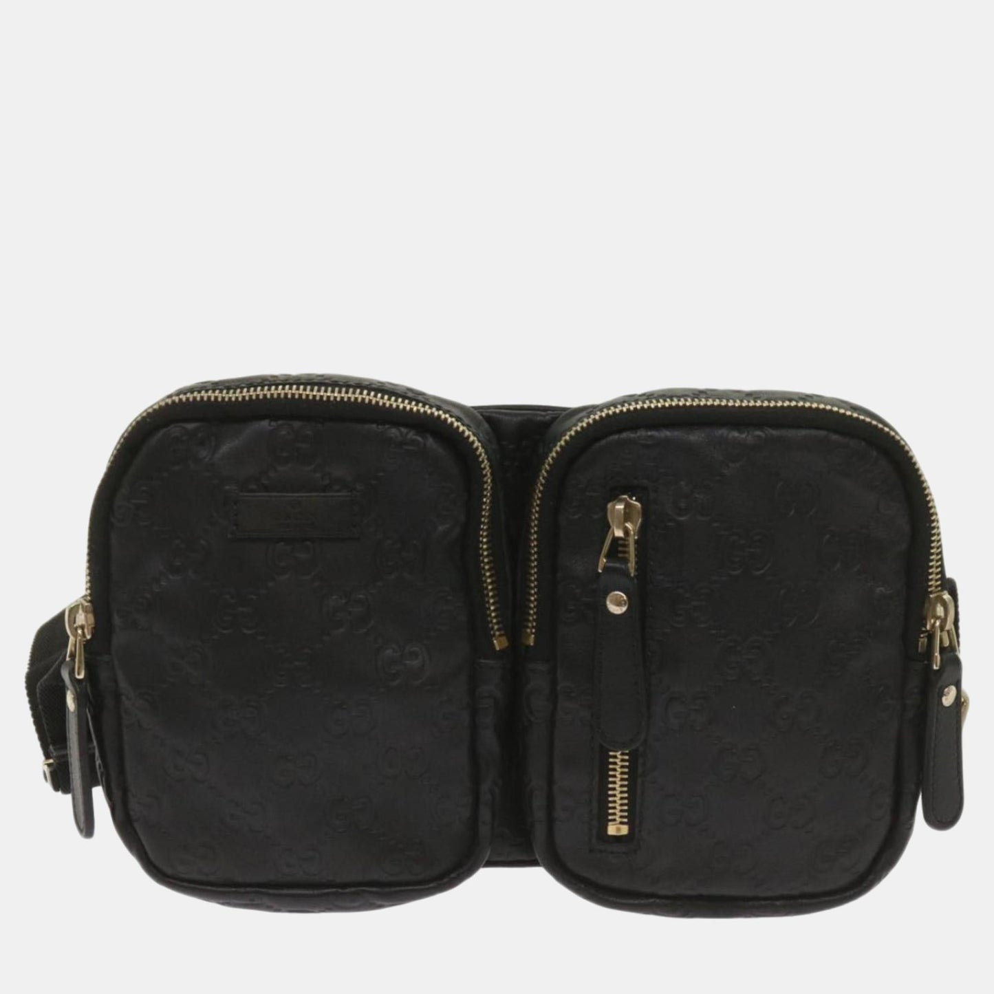 Luxury Gucci Trending 2025 Black Leather GG Shoulder Bag