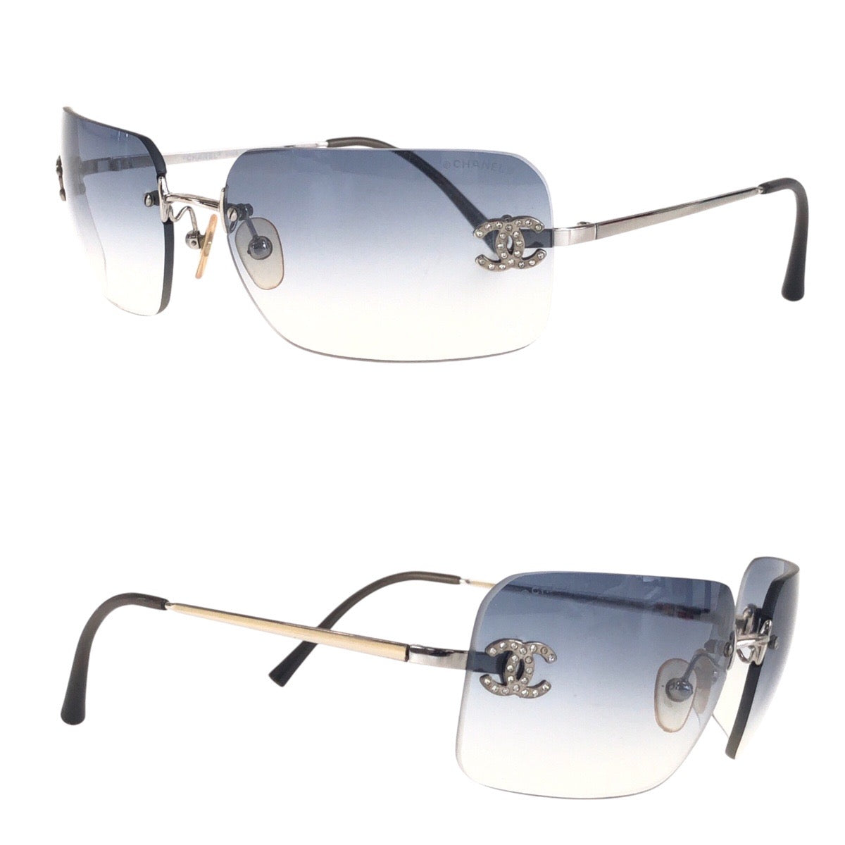 Chanel Coco Mark Plastic/Metal Sunglasses