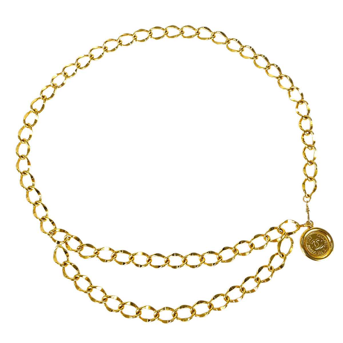 Luxury Chanel 1994 Fall Medallion Chain Belt