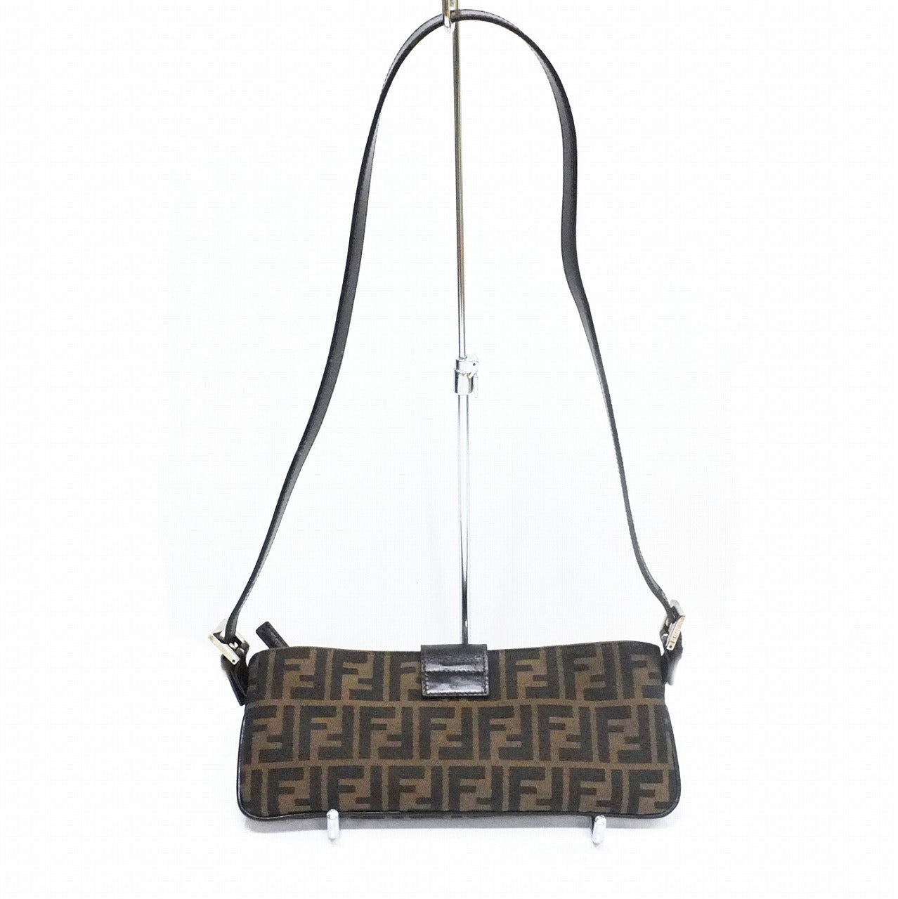 Luxury FendiZucca Canvas Shoulder Bag - '10s
