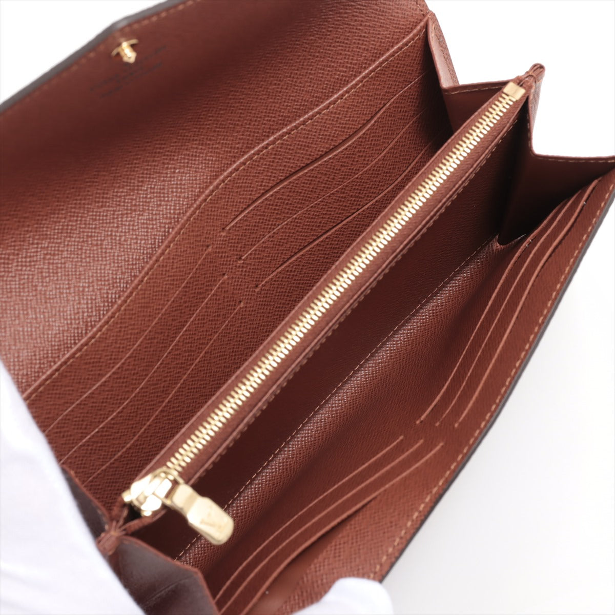 Louis Vuitton Monogram Portefoliosara M60531 Brown Long   Wallet