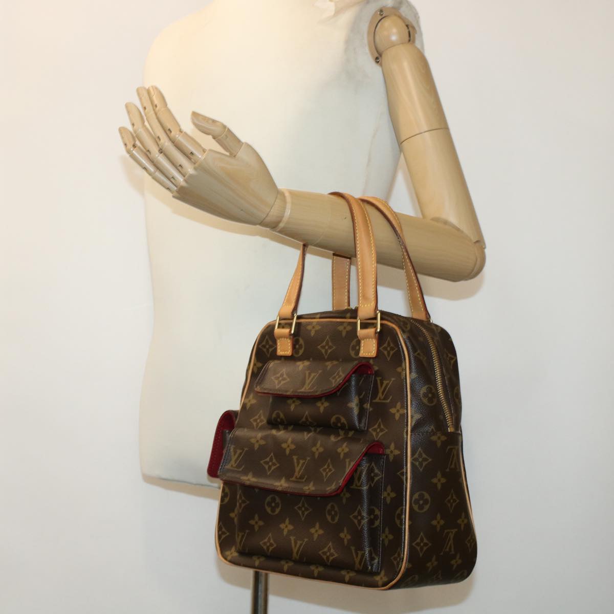 LOUIS VUITTON Monogram Excentri Cite Hand Bag M51161 LV 41505