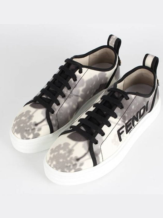 Luxury Fendi Floral Rise Minimalist Platform Sneakers 41 260