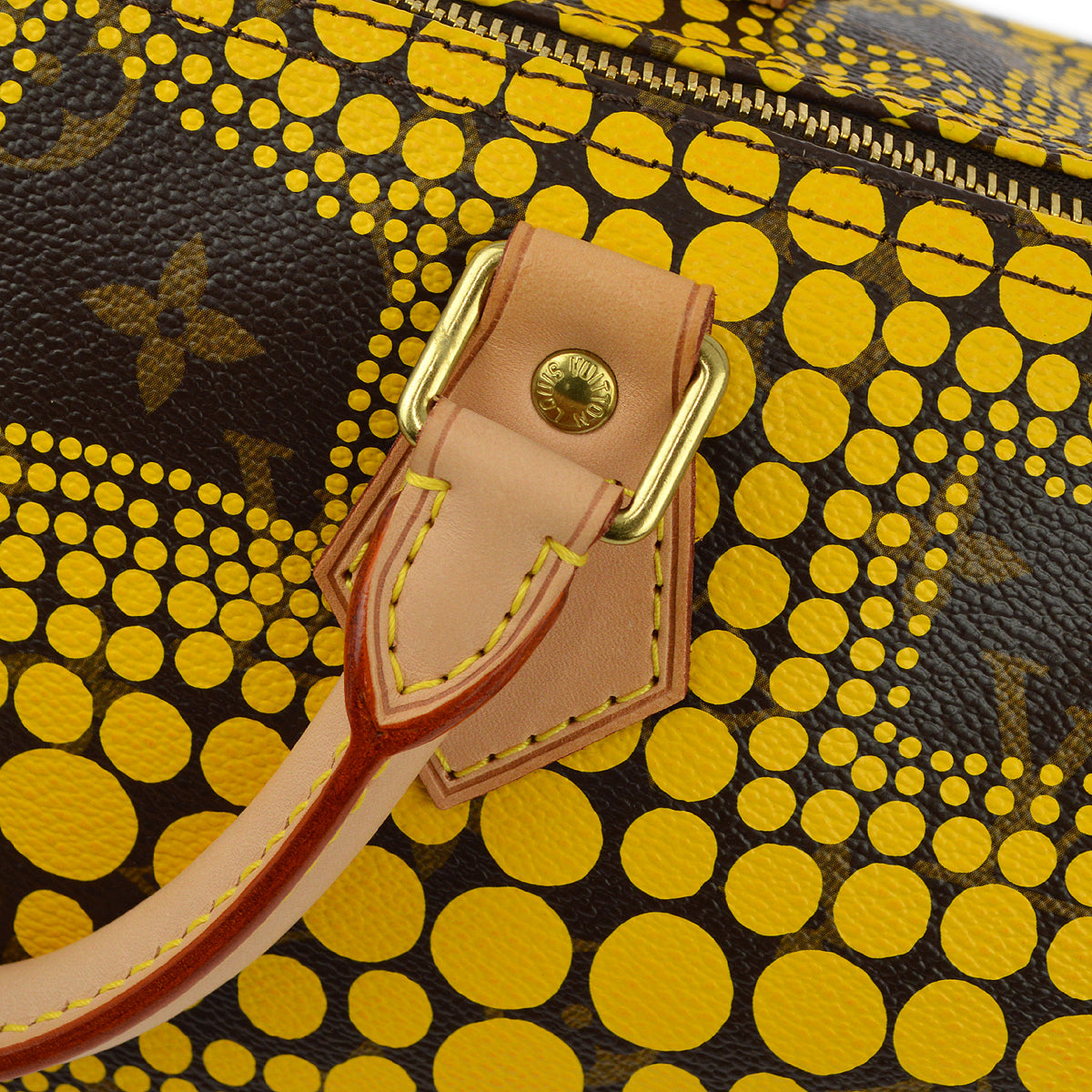 Louis Vuitton 2012 Yellow Pumpkin Dot Speedy 30 Handbag M40692