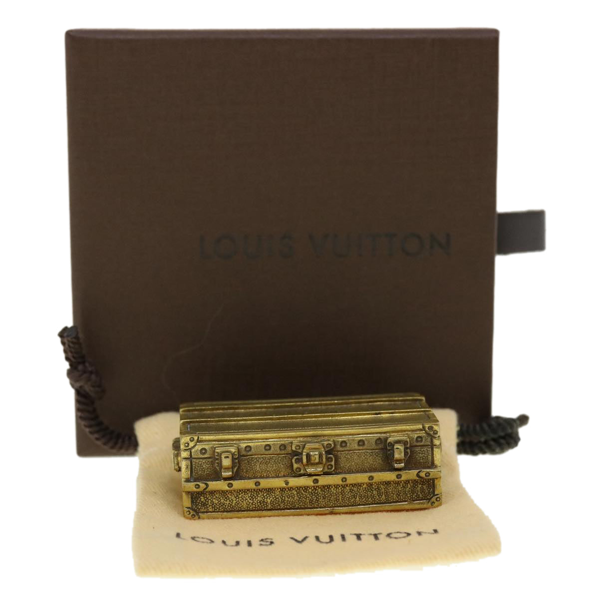 LOUIS VUITTON Paper Weight Metal Gold Tone LV 41942