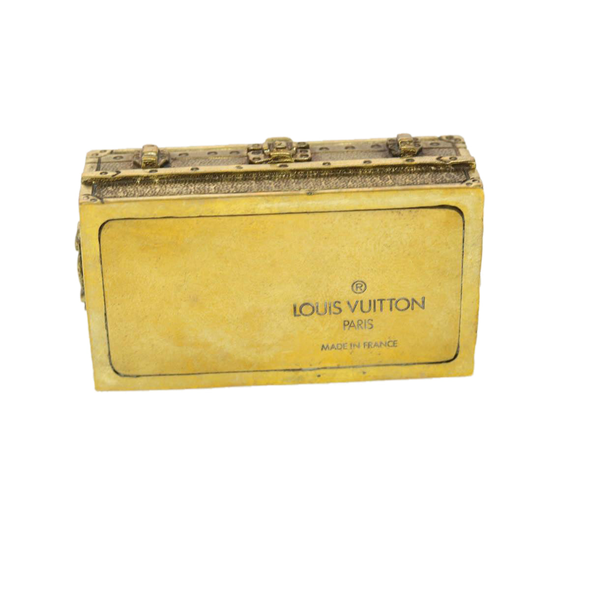 LOUIS VUITTON Paper Weight Metal Gold Tone LV 41942