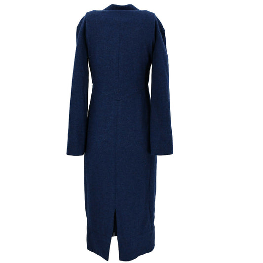 Luxury Chanel Coat Dress Blue 98A #40