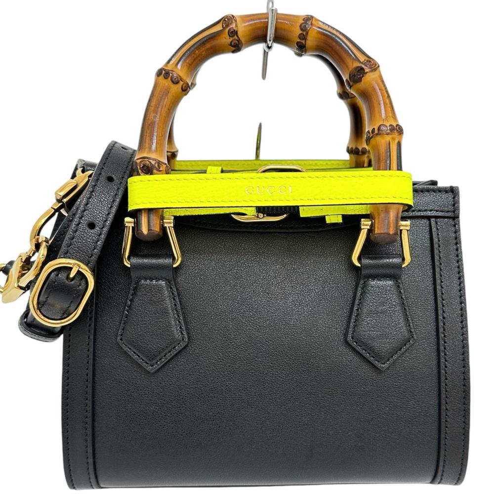 Gucci Diana Mini Bamboo Leather Handbag