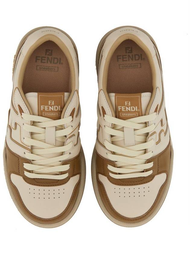 Luxury Fendi Match Low Top Sneakers Brown