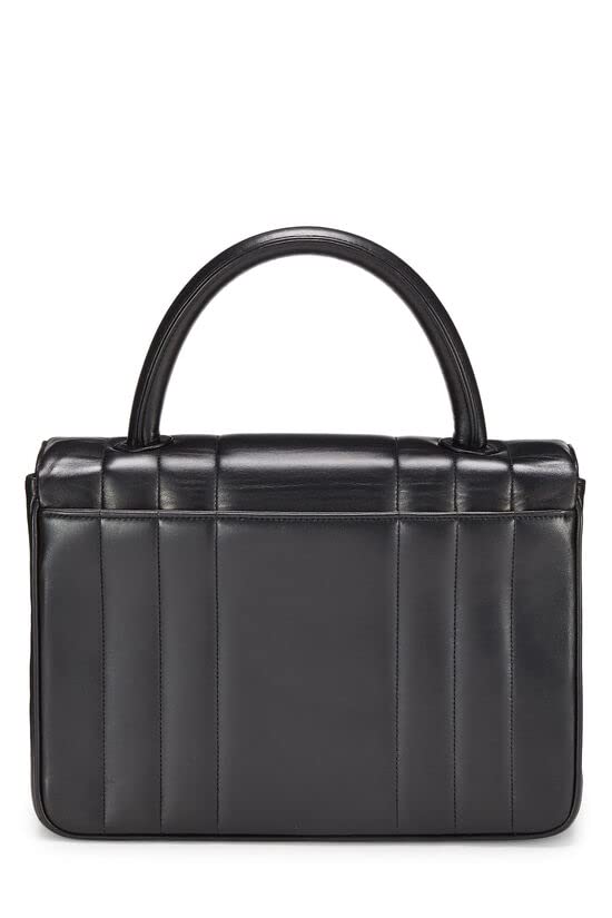 CHANEL,  Black Vertical Lambskin Kelly , Black