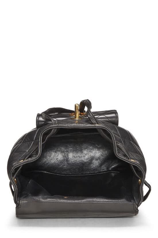 CHANEL,  Black Quilted Lambskin 'CC' Classic Backpack Medium, Black