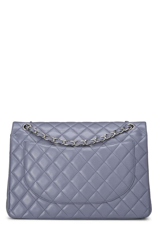 CHANEL,  Purple Quilted Lambskin New Classic Double Flap Maxi, Purple