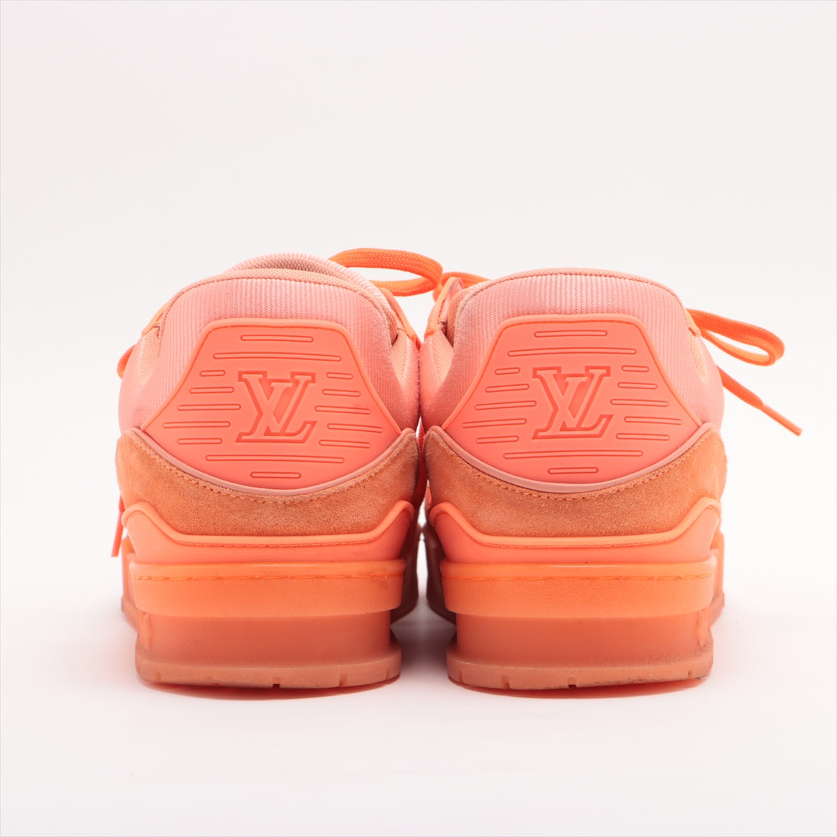 Louis Vuitton LV Trainer Line 20 Years Suede x Canvas Trainers 6 Men Orange GO1210 Monogram