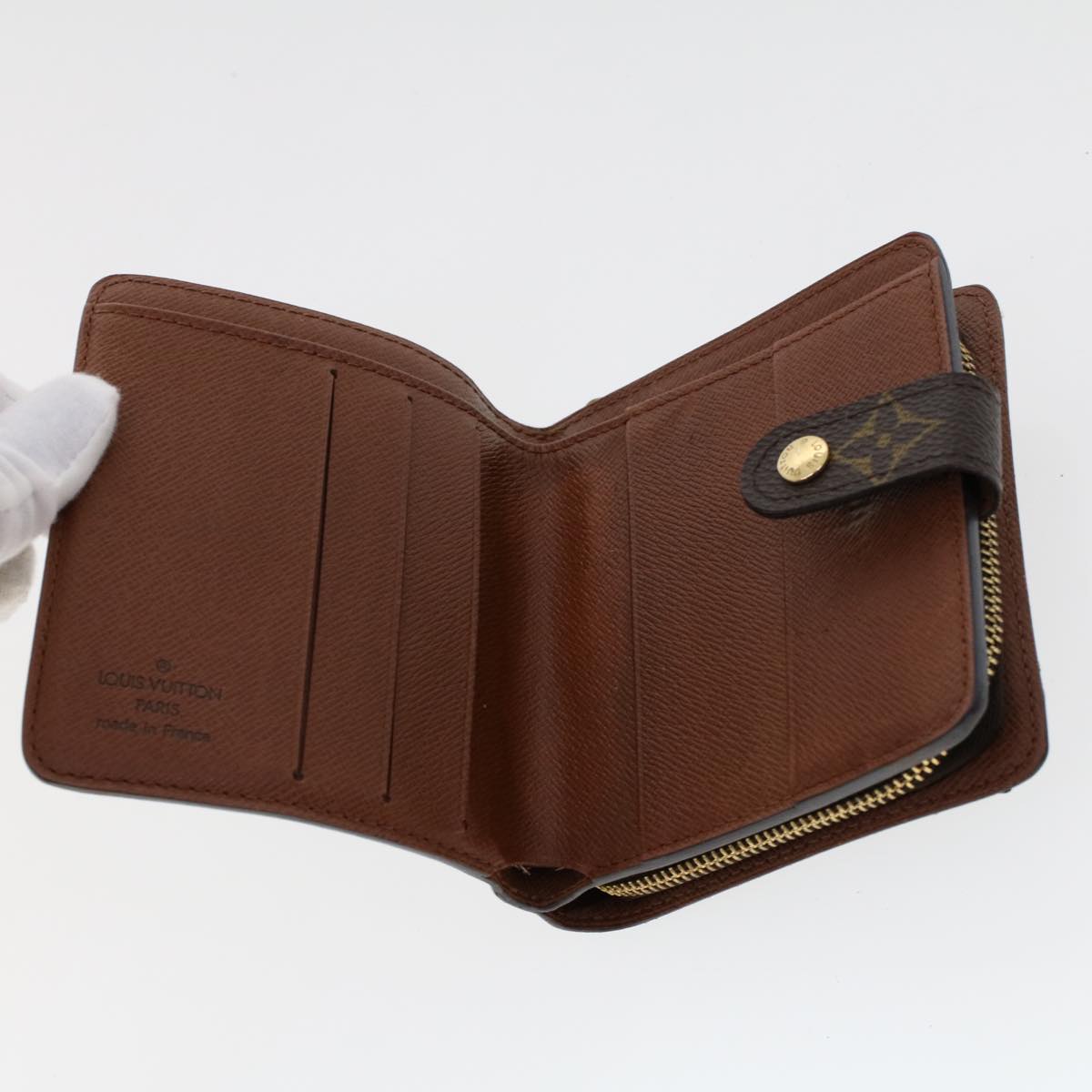 LOUIS VUITTON Monogram Compact Zip Wallet M61667 LV 42798