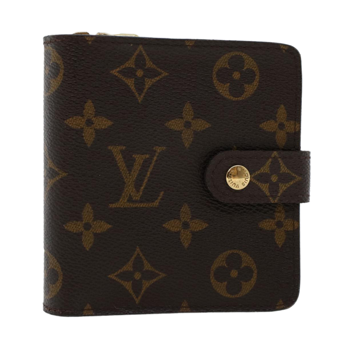 LOUIS VUITTON Monogram Compact Zip Wallet M61667 LV 42798