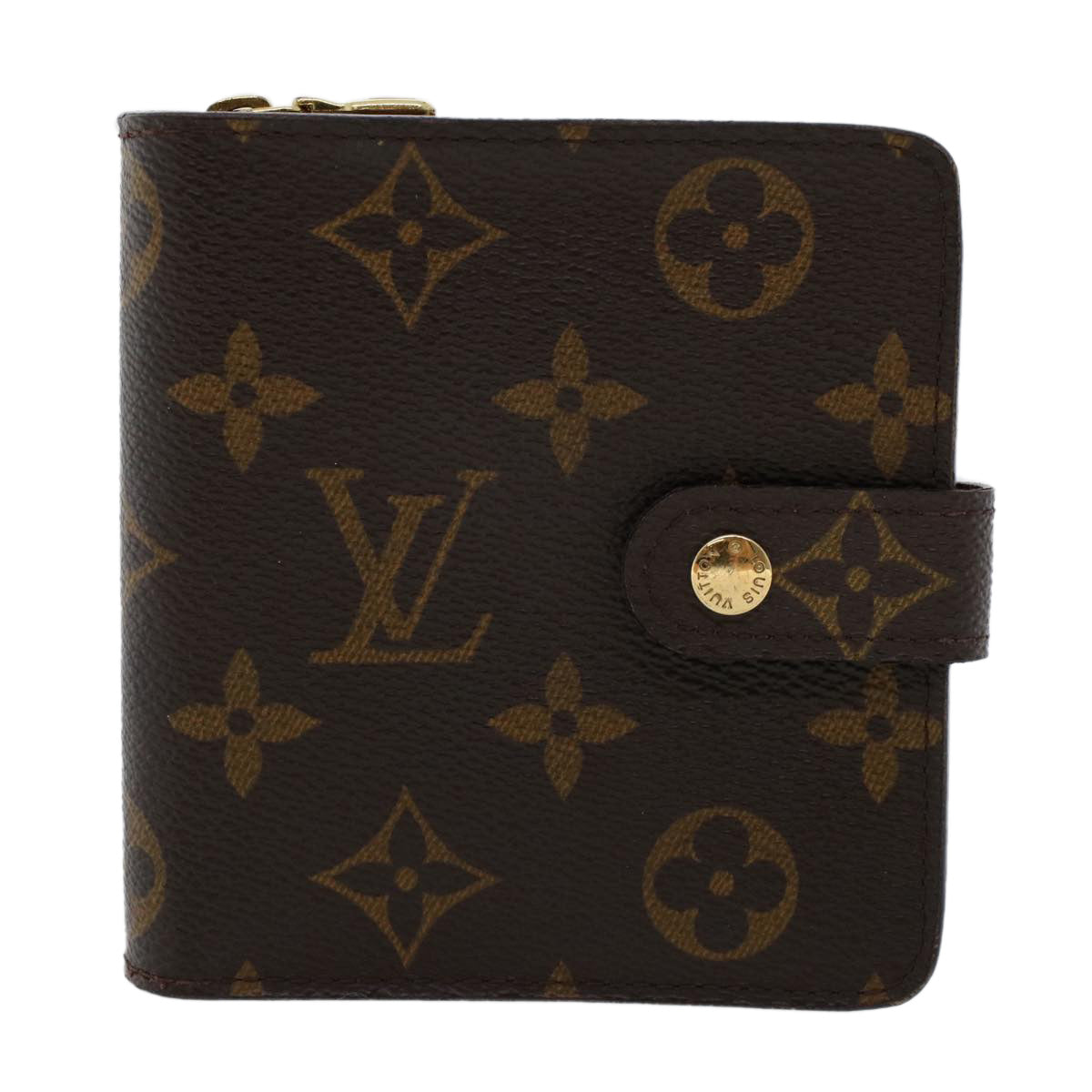 LOUIS VUITTON Monogram Compact Zip Wallet M61667 LV 42798