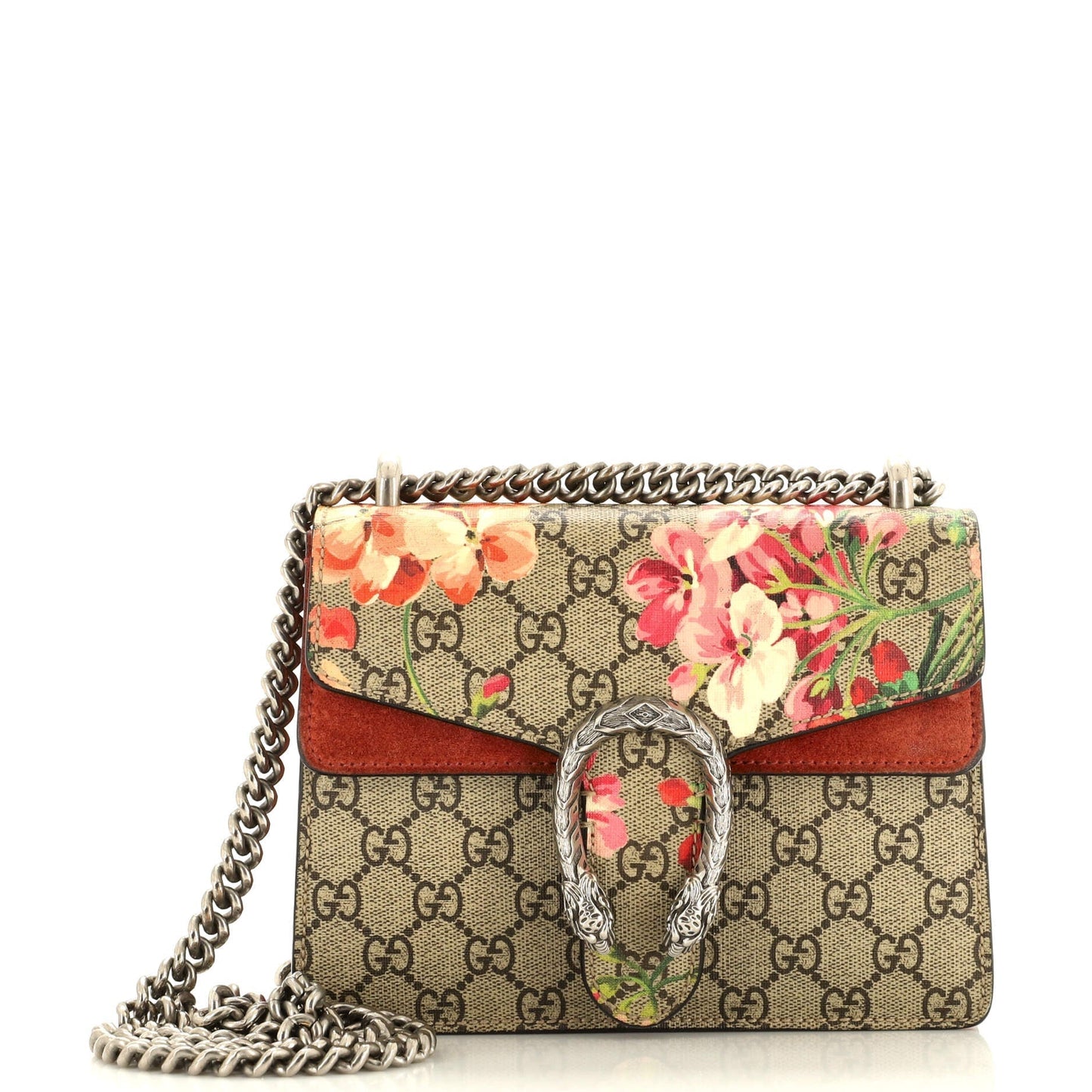 Luxury Gucci Trending 2025 Dionysus Bag Blooms Print GG Coated Canvas Mini