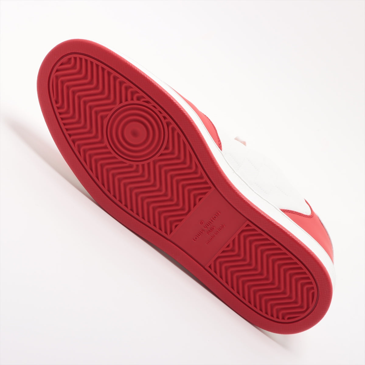 Louis Vuitton Rivoli Line 23 Years PVC  Leather Trainers 9 Men Red × White MS0233 Damier