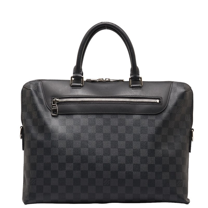 Louis Vuitton Damier Graphite PDJ NM Porte Document Jewel Handbag 2WAY N48260 Black PVC Leather Men LOUIS VUITTON