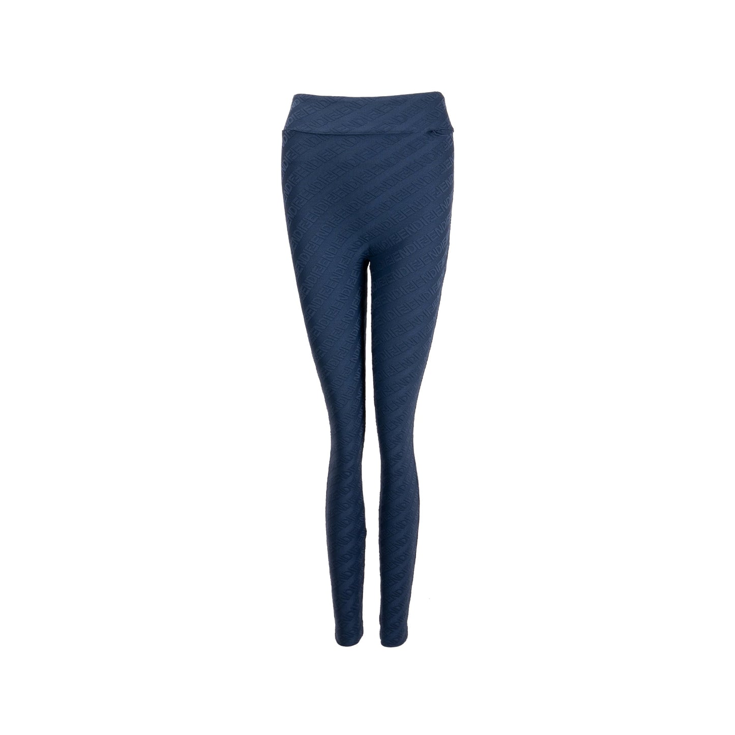 Fendi Size XS Fendi Logo Leggings Polyamide/Elastane Dark Blue