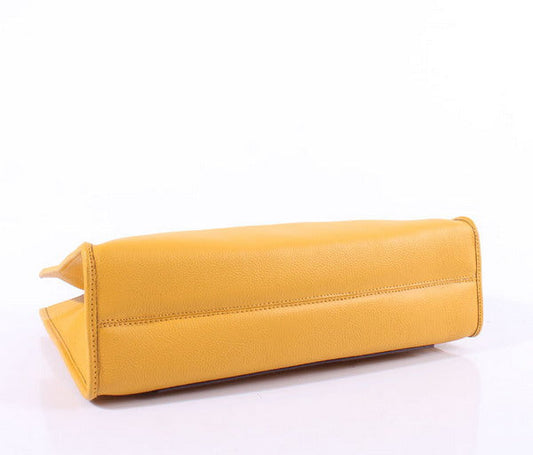Luxury Hermes Briefcases 6008 Unisex Briefcase Yellow