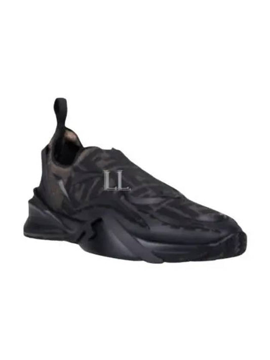 Luxury Fendi Flow Low Top Sneakers Black Brown