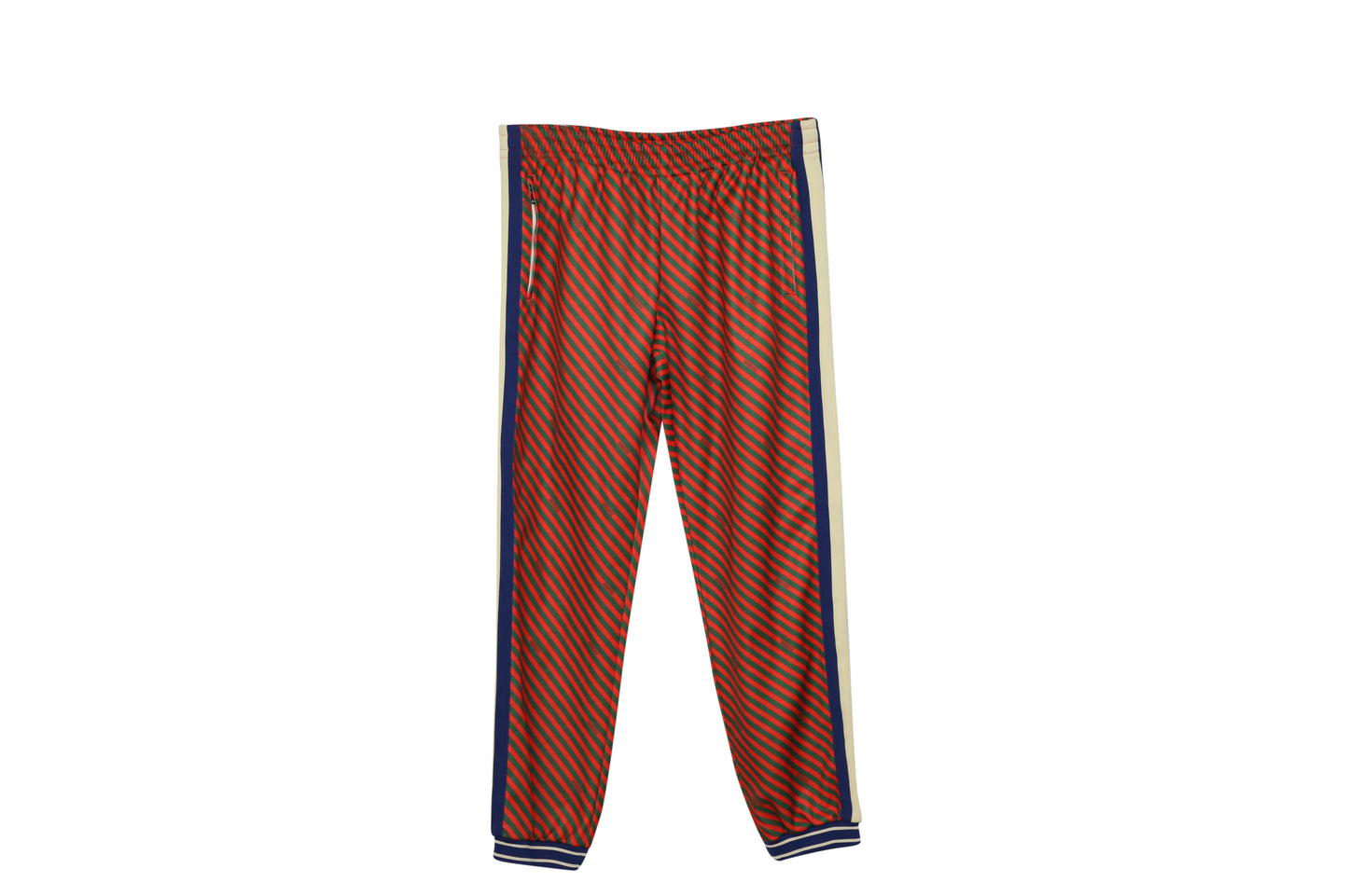 Luxury Gucci Trending 2025 Diagonal Stripe Track Pants in Red Polyester
