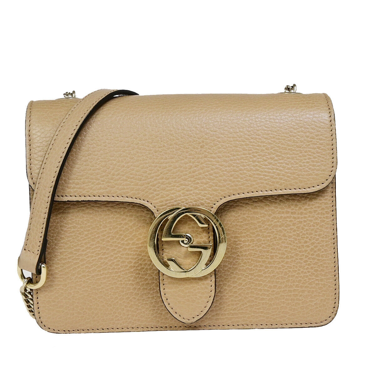 Luxury Gucci Trending 2025 Interlocking G  Leather Shoulder Bag ()