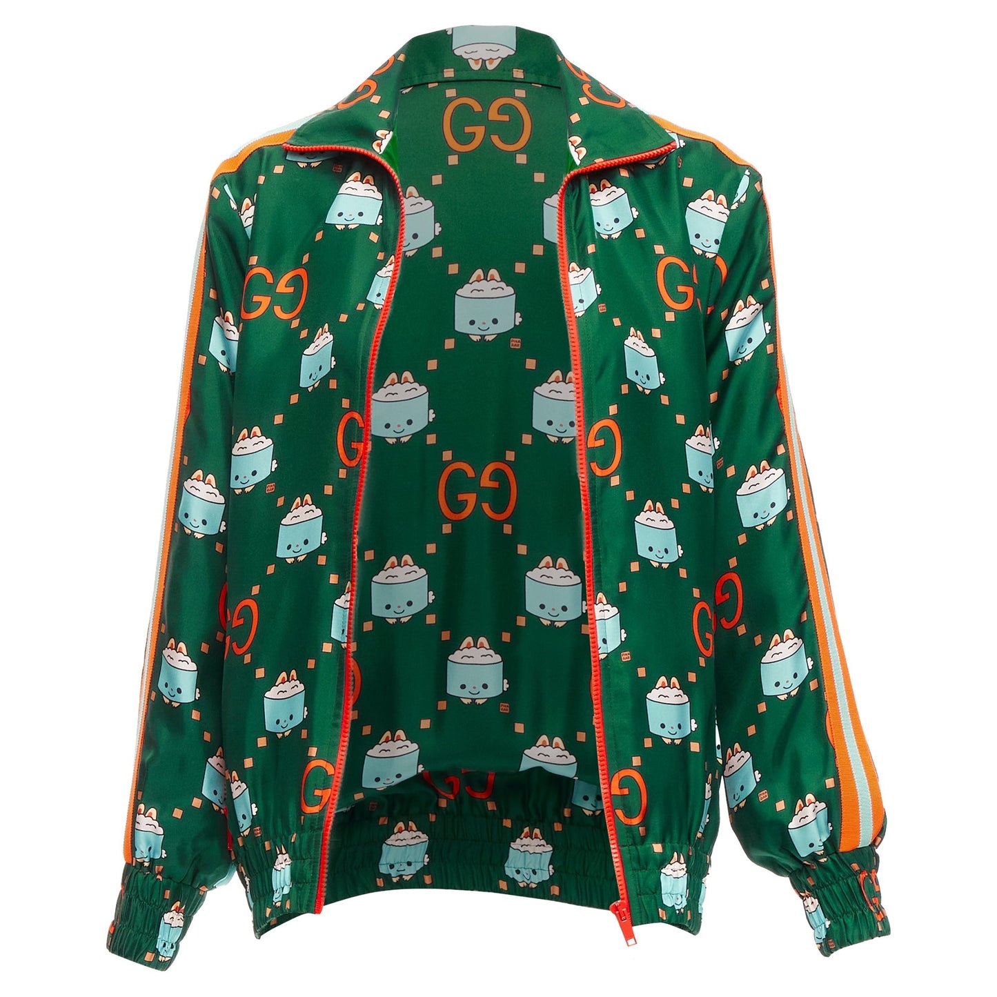Gucci Pikarar GG Logo Monogram Silk Track Jacket