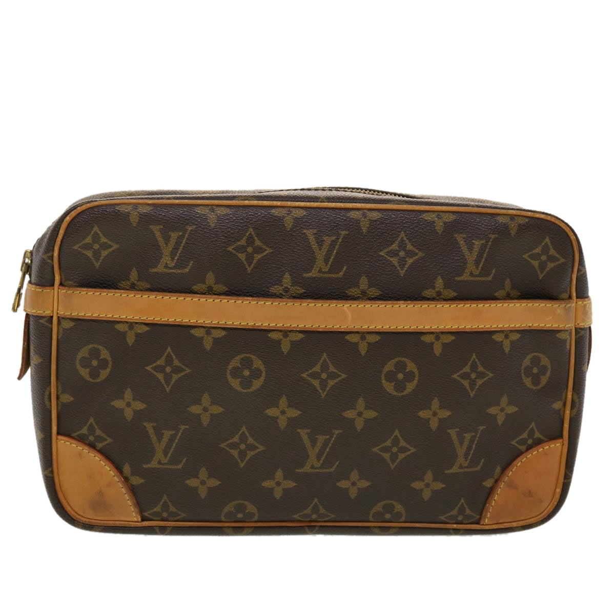 LOUIS VUITTON Monogram Compiegne 28 Clutch Bag M51845 LV 43486
