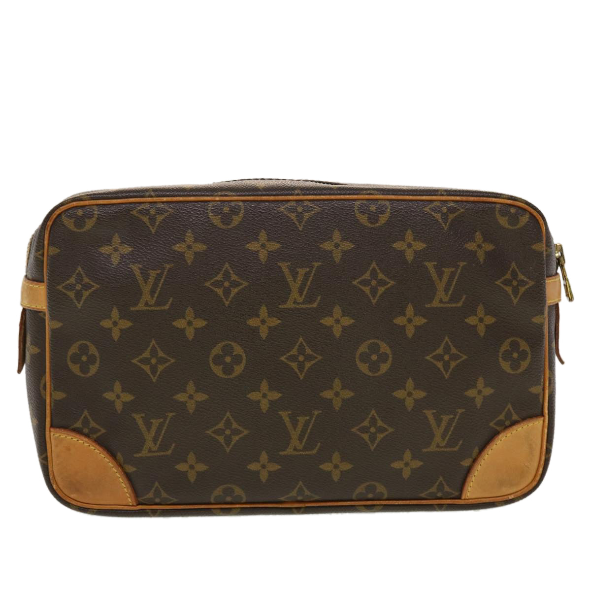 LOUIS VUITTON Monogram Compiegne 28 Clutch Bag M51845 LV 43486
